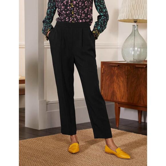 Boden Black Albemarle Office Work Business Pull On Ankle Dress‎ Pants Size 8 - Picture 1 of 14